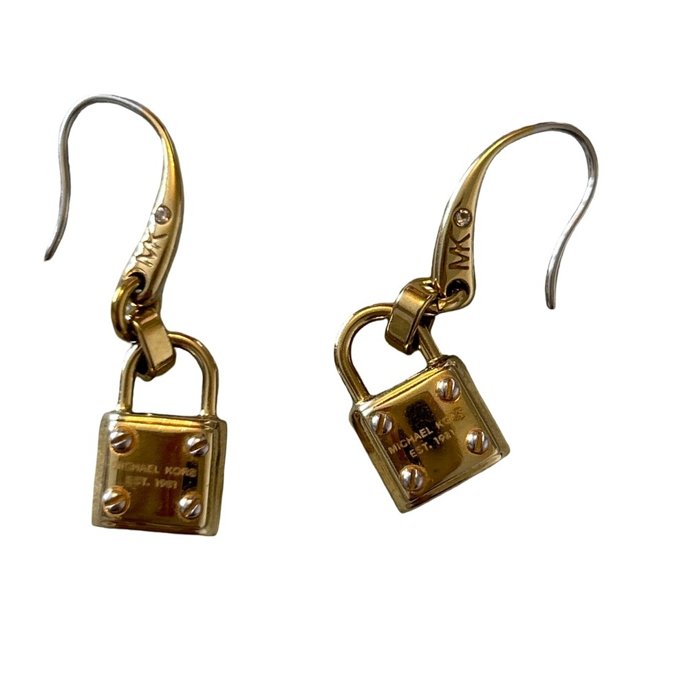 Michael Kors Gold Padlock Earrings